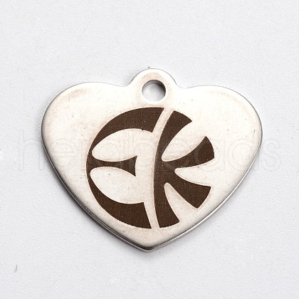 Non-Tarnish Stainless Steel Pendants STAS-L165-E08-1