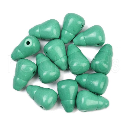 Dyed Synthetic Turquoise 3 Hole Guru Beads G-C198-01A-02-1