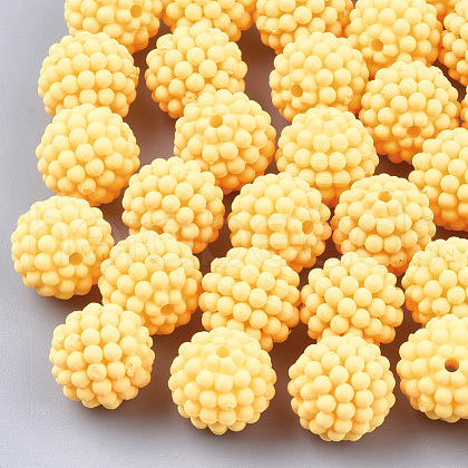 Rubberized Style Acrylic Beads MACR-T022-02H-1