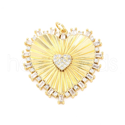 Brass Micro Pave Cubic Zirconia Pendants KK-D325-61G-04-1