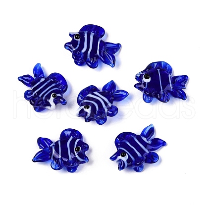 Handmade Lampwork Beads Strands LAMP-N024-35B-1