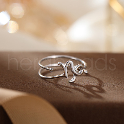 Twelve Constellations 925 Sterling Silver Finger Rings FS-WGD38E8-19-1