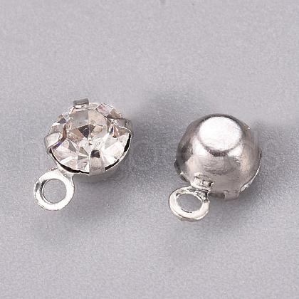 Brass Rhinestone Pendants RSB020NF-1