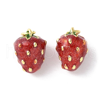 Brass Enamel Pendants KK-A252-38G-02-1