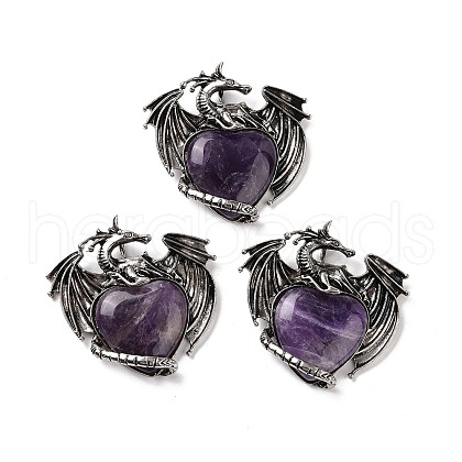 Natural Amethyst Pendants G-A207-03AS-05-1