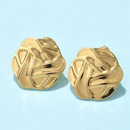 304 Stainless Steel Stud Earrings EJEW-U047-26G-1