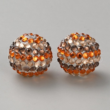 Thanksgiving Day Theme Resin Rhinestone Beads RB-WH0003-08P-1
