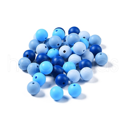 Round Food Grade Eco-Friendly Silicone Focal Beads SIL-F003-01B-1