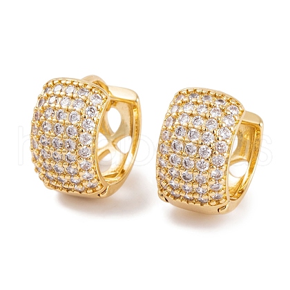 Rack Plating Brass Cubic Zirconia Earrings EJEW-S219-12G-01-1