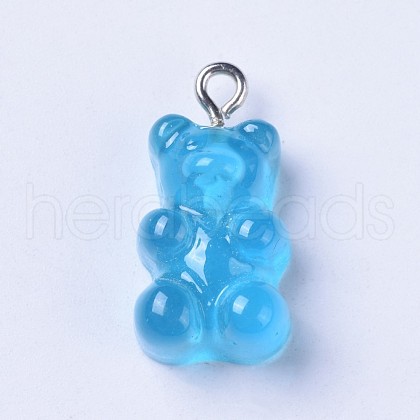 Resin Pendants RESI-WH0008-09H-1