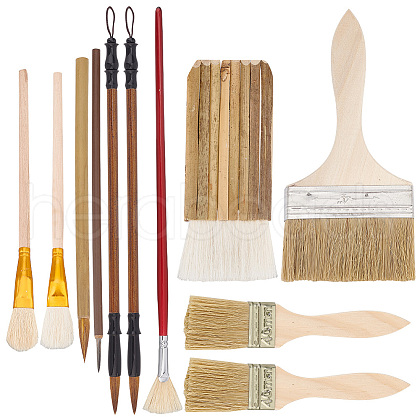   11Pcs 9 Style Bristle Paint Brush TOOL-PH0001-73-1
