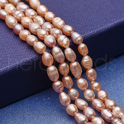 Natural Cultured Freshwater Pearl Beads Strands PEAR-P060-06A-1