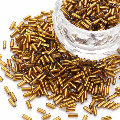 Plated Glass Bugle Beads SEED-S046-01A-41-1