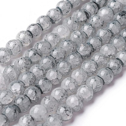 Spray Painted Glass Beads Strands GLAA-A038-C-49-1