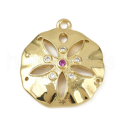 Brass Micro Pave Cubic Zirconia Pendants KK-M322-38G-1