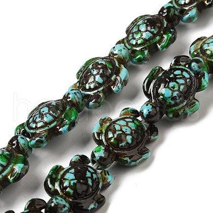 Synthetic Turquoise Dyed Beads Strands G-P507-05D-1