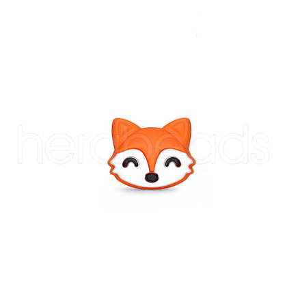 Cartoon Fox Silicone Beads FIND-SZC0014-073-1