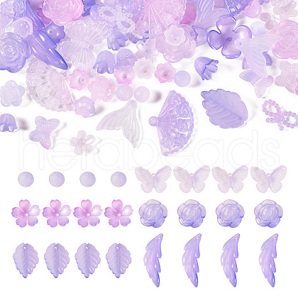  100G Imitation Jelly Acrylic Beads OACR-TA0002-90B-1