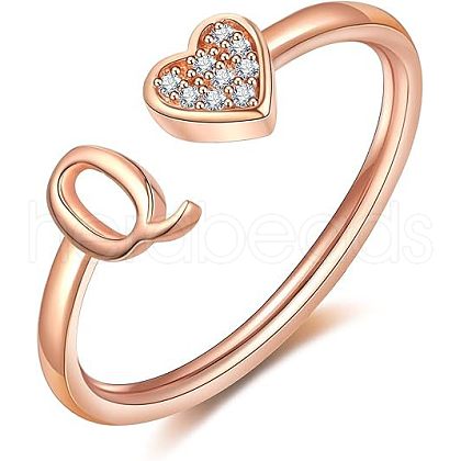Adjustable Brass Rhinestone Cuff Rings FS-WG29D83-33-1