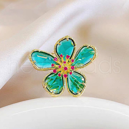 Alloy & Rhinestone/Synthetic Quartz Cuff Rings FS-WGD97BC-11-1