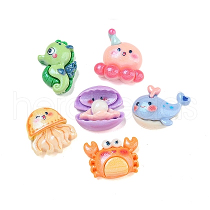 Opaque Resin Decoden Cabochons CRES-I035-21-1
