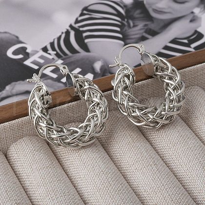 Brass Hoop Earring for Women EJEW-L288-002P-1