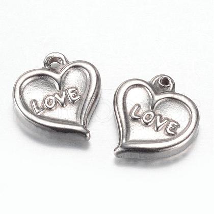 Non-Tarnish 201 Stainless Steel Charms STAS-G081-22P-1