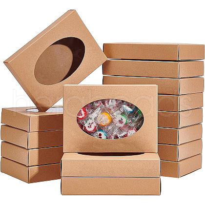 Foldable Creative Kraft Paper Box CON-WH0085-29A-1