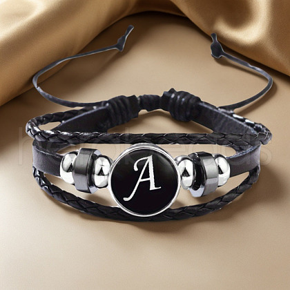Adjustable Imitation Leather Cord Multilayer Bracelets WGB28DF-01-1