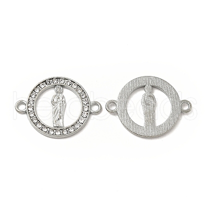 Alloy Connector Charms with Rhinestone FIND-H039-25P-1