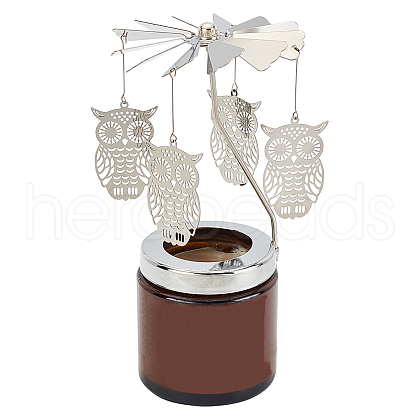 Stainless Steel Rotating Tealight Candle Holder DIY-WH0021-42P-02-1