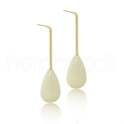 Brass Teardrop Dangle Stud Earrings EJEW-A121-19A-01-1