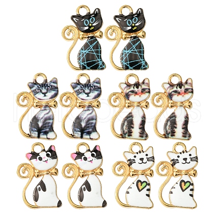 10Pcs Alloy Enamel Pendants ENAM-FS0001-83-1