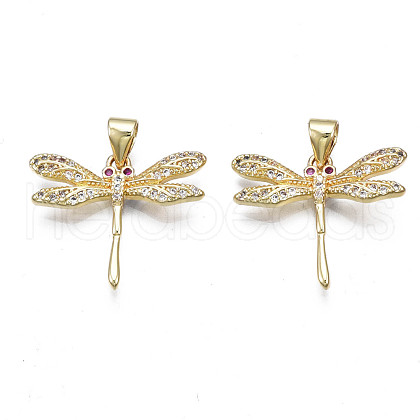 Brass Micro Pave Cubic Zirconia Pendants ZIRC-N039-186A-NF-1