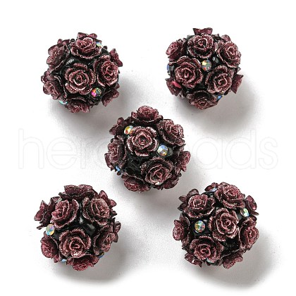 Acrylic Handmade Polymer Clay Rhinestone Beads FIND-Z036-01F-1