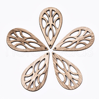 Unfinished Hollow Wood Big Pendants WOOD-N006-92-1