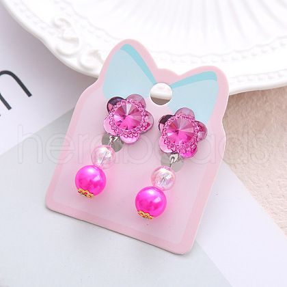 Alloy Plastic Clip-on Earrings for Kid WG21FF0-28-1