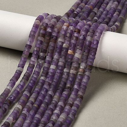 Natural Amethyst Beads Strands G-P575-B38-4x2mm-1