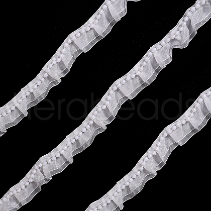 Globleland Snow Gauze Pleated Lace Trim OCOR-GL0001-10-1