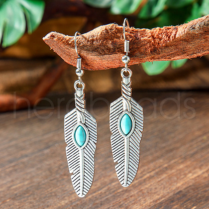 Bohemian Style Alloy Acrylic Dangle Earrings WGAEF55-04-1