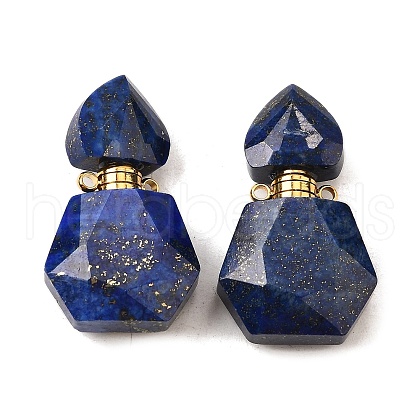 Dyed Natural Lapis Lazuli Perfume Bottle Pendants G-L623-12G-04-1