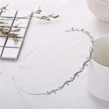 Iron with Rhinestone Hair Bands PW-WG32994-01-1