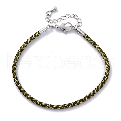 Polyester Cord Braided Bracelet Makings MAK-Z003-01P-10-1