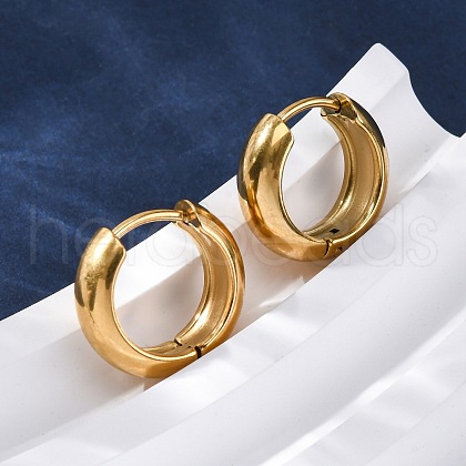 316 Surgical Stainless Steel Hoop Earrings for Women EJEW-G429-01C-G-1