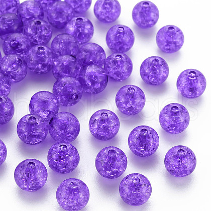 Transparent Crackle Acrylic Beads MACR-S373-66C-N21-1