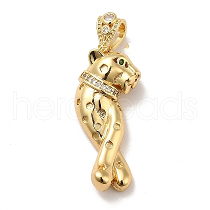 Brass Cubic Zirconia Pendants KK-H433-40G-1