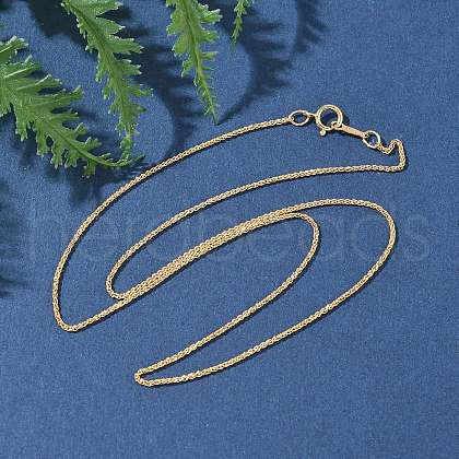 Brass Wheat Chain Necklaces for Women Men NJEW-Z068-12G-1
