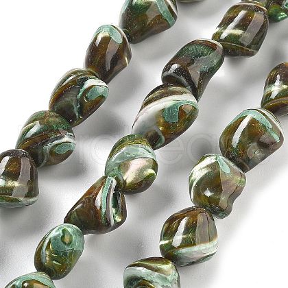 Dyed Natural Trochus Shell Beads Strands BSHE-Z006-02D-1