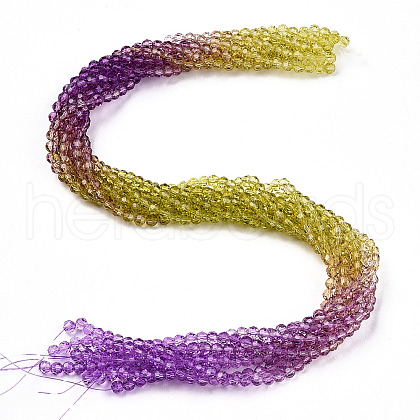 Transparent Glass Beads Strands GLAA-E036-07E-1