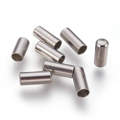Tarnish Resistant 201 Stainless Steel Cord End Caps STAS-P207-05P-C-1